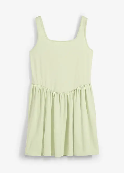 Långt linne i elastisk bomullsmix, bonprix