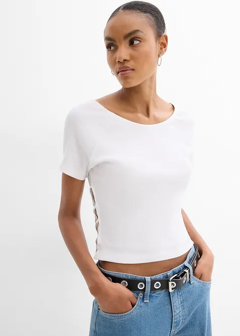 Figurn&auml;ra topp i ren ekologisk bomull, bonprix