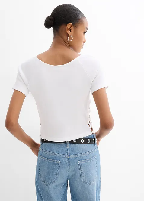 Figurn&auml;ra topp i ren ekologisk bomull, bonprix