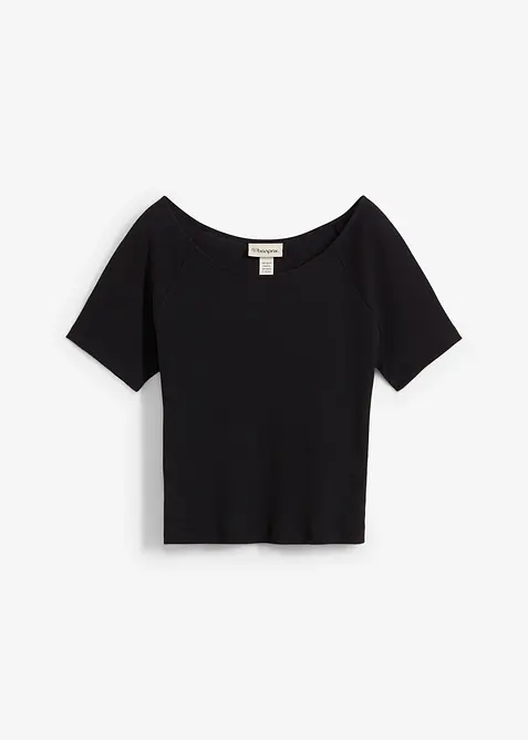 Figurnära topp i ren ekologisk bomull, bonprix