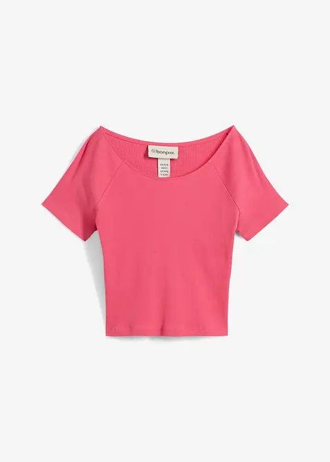Figurnära topp i ren ekologisk bomull, bonprix