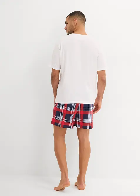 Pyjamas med shorts och korta &auml;rmar, av ren bomull, bonprix