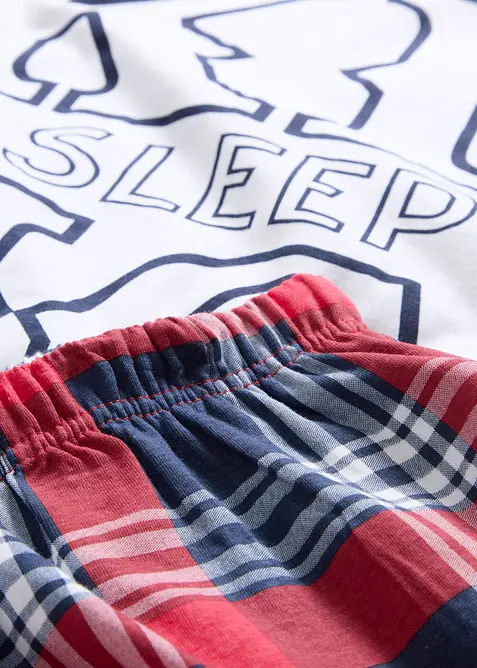 Pyjamas med shorts och korta &auml;rmar, av ren bomull, bonprix