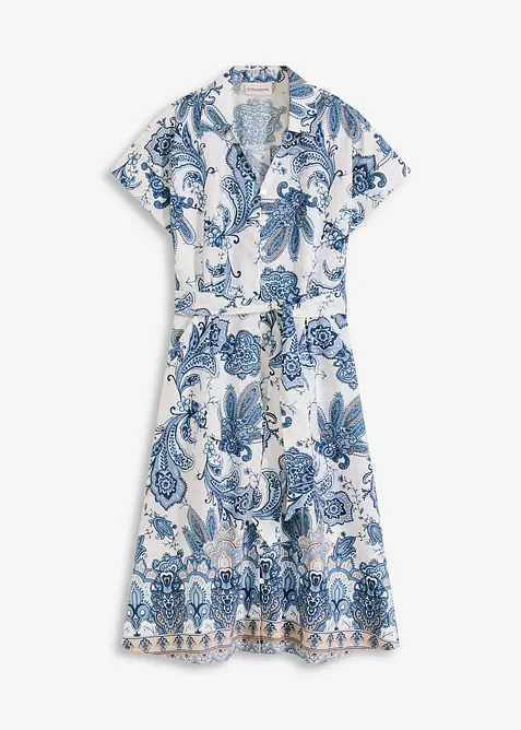 Klänning med knytband, bonprix