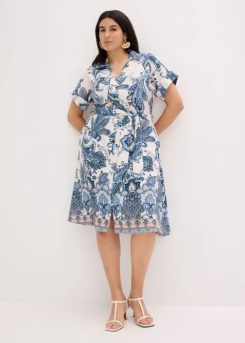 Kl&auml;nning med knytband, bonprix