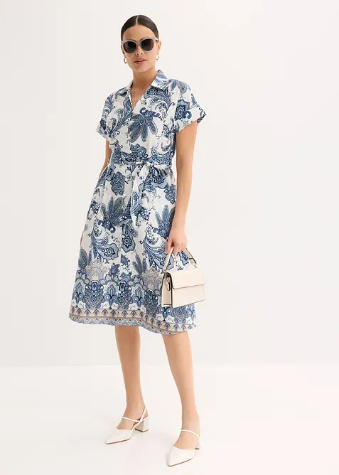 Klänning med knytband, bonprix