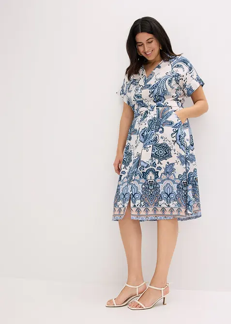 Kl&auml;nning med knytband, bonprix