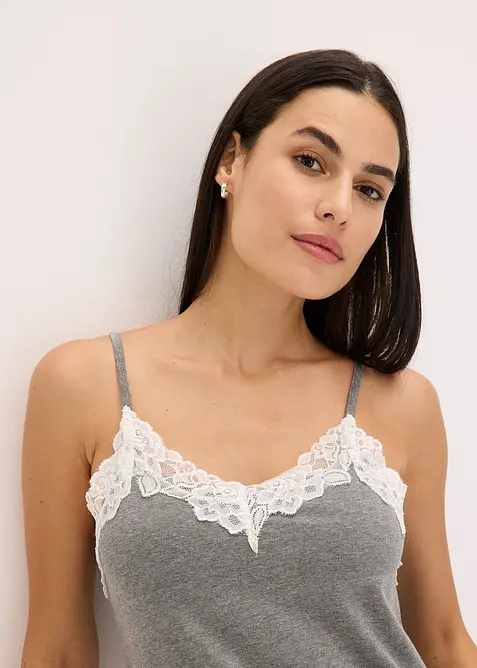 Nattlinne med smala axelband, bonprix