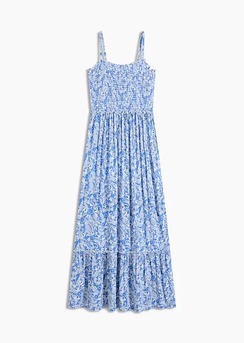 Klänning av viskosmix med smala axelband, bonprix