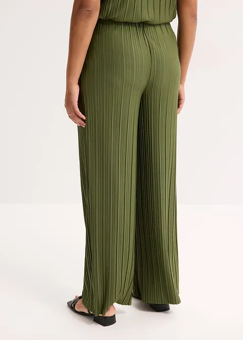 Plisserad jerseybyxa, bonprix