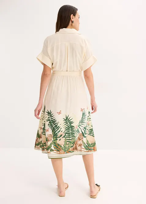 Skjortklänning med bårdmönster, bonprix