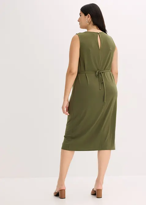 Jerseykl&auml;nning med sk&auml;rp (2 delar), bonprix