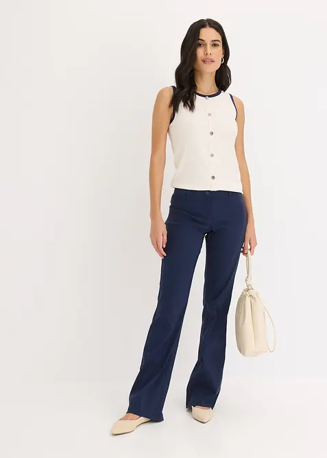 Jerseylinne med kontrasterande kant, bonprix