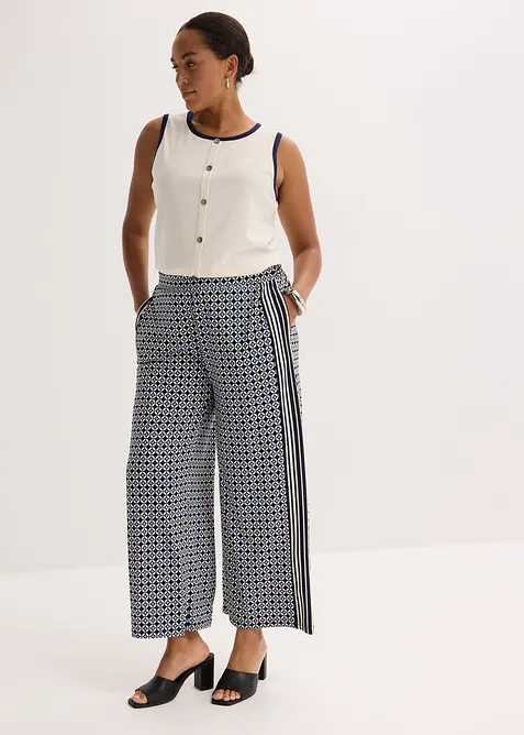 Jerseylinne med kontrasterande kant, bonprix