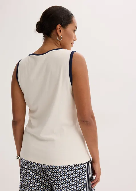 Jerseylinne med kontrasterande kant, bonprix