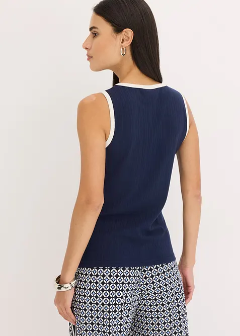 Jerseylinne med kontrasterande kant, bonprix