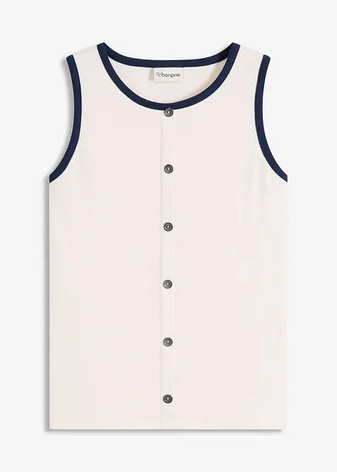 Jerseylinne med kontrasterande kant, bonprix