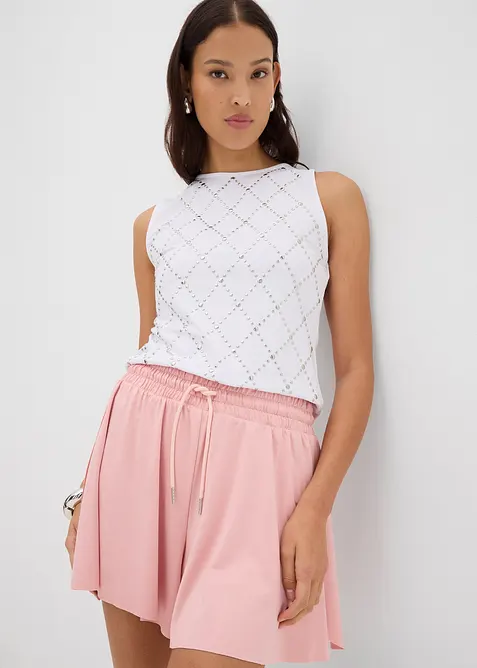 Dra p&aring;-shorts i tennismodell, bonprix