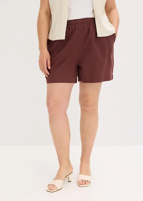 Shorts med viss del linne, bonprix