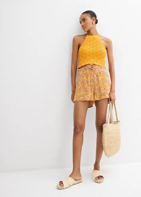 Stickat halternecklinne, bonprix