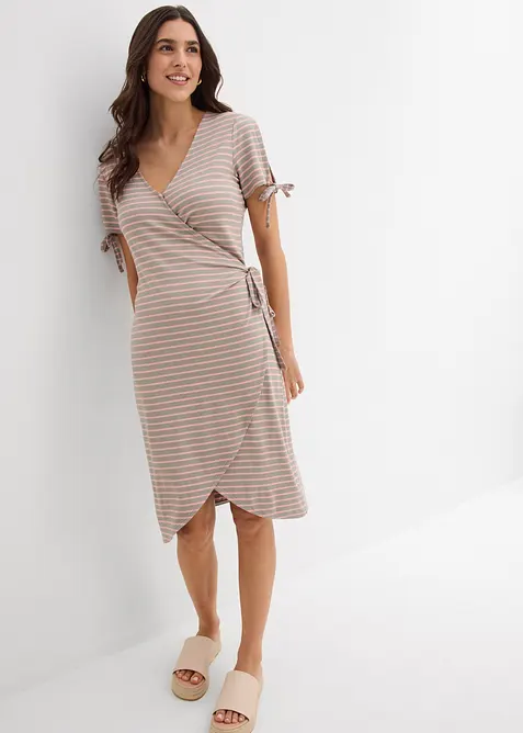 Omlottklänning av stretchig viskos, bonprix