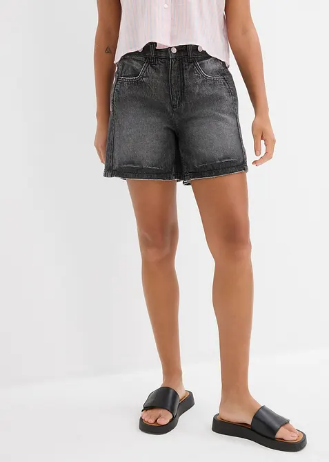 Jeansshorts Mid Waist, Low Stretch, bonprix