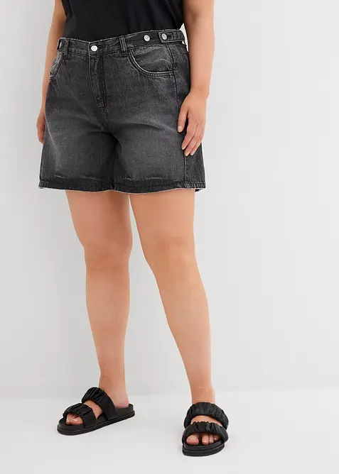 Jeansshorts Mid Waist, Low Stretch, bonprix