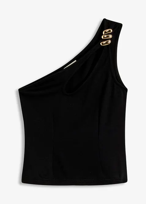 One shoulder-linne med dekorativ detalj, bonprix