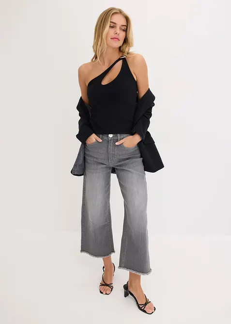 One shoulder-linne med dekorativ detalj, bonprix