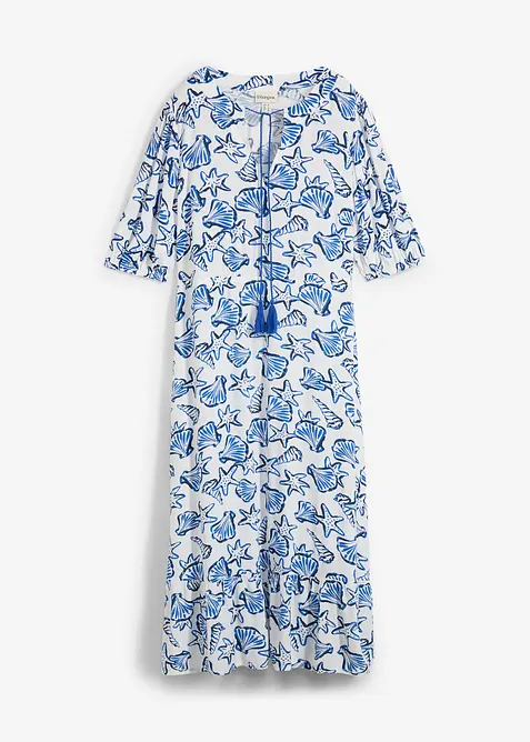 Vid klänning i krinklad viskos, bonprix