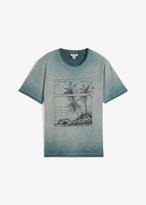 T-shirt med tv&auml;ttade effekter, av ekologisk bomull, bonprix