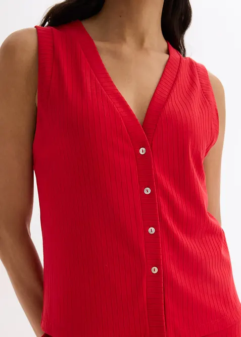 Ribbstickad väst, bonprix