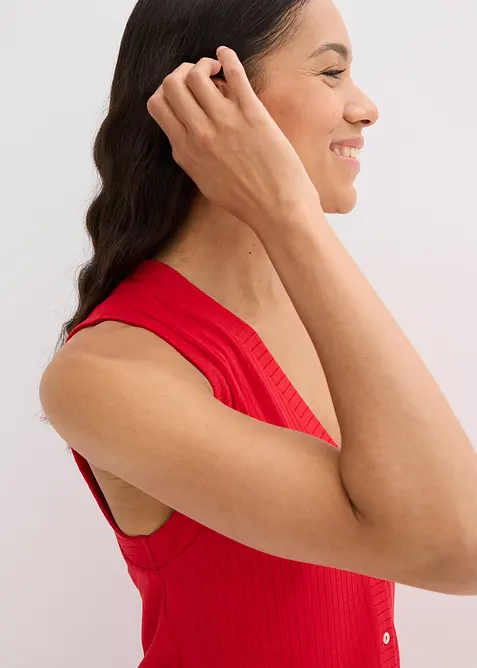 Ribbstickad väst, bonprix