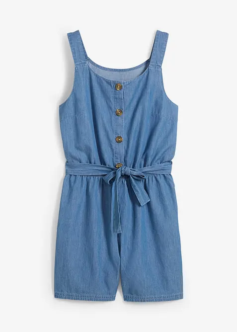 Jumpsuit i denim av mjuk bomull för barn, bonprix