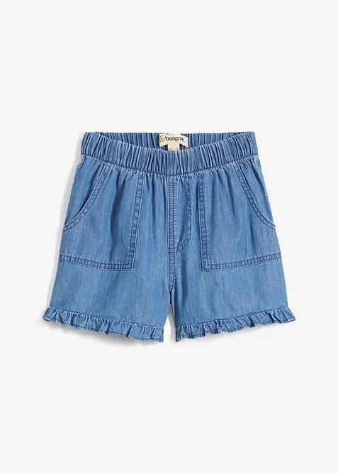 Jeansshorts för barn i följsam bomull, bonprix