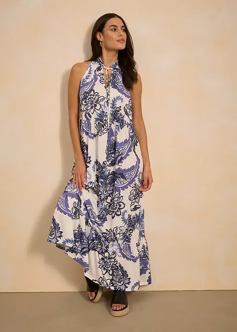 Mönstrad jerseyklänning, bonprix