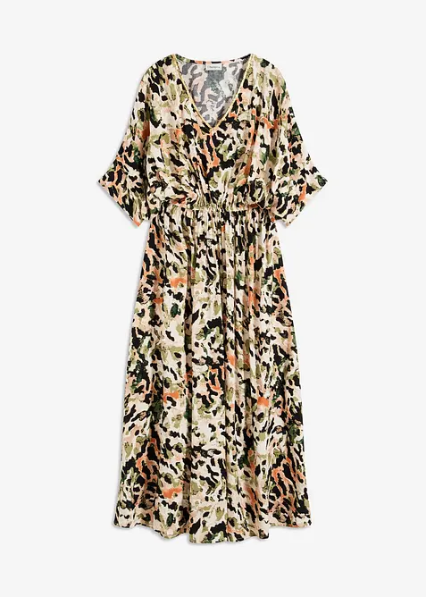 Maxiklänning i mjuk viskos med paljetter, bonprix