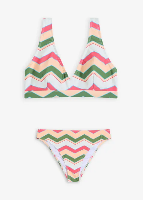 V-ringad bikini med BH-topp (2 delar), bonprix