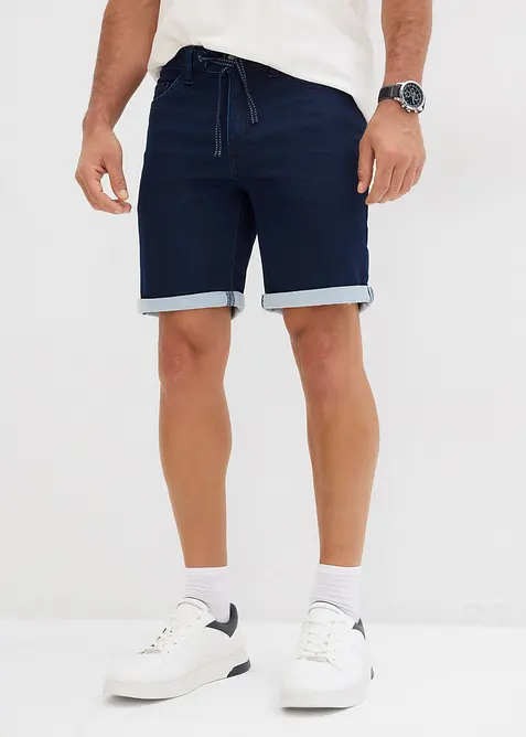 Jeansshorts i trikå, Regular Fit, bonprix