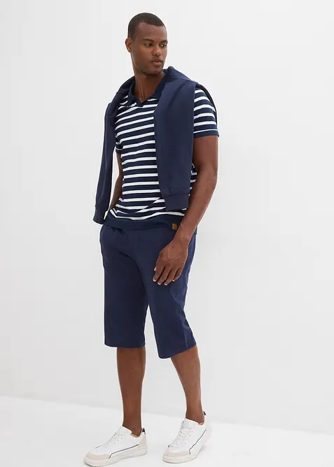 Jerseyshorts i lång modell av ekologisk bomull (2-pack), bonprix