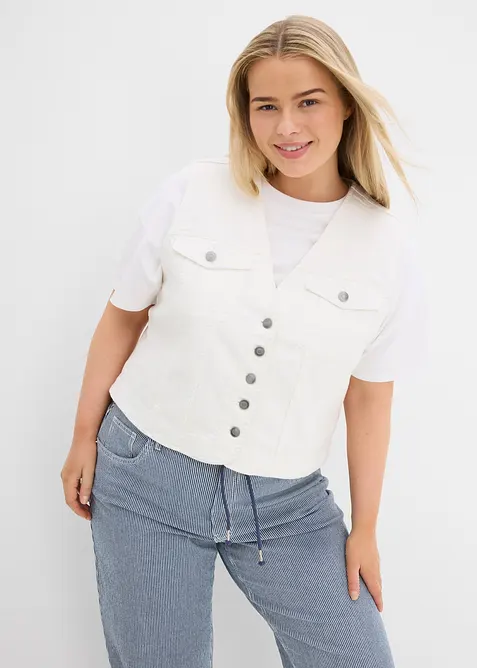 Stretchig jeansv&auml;st, bonprix