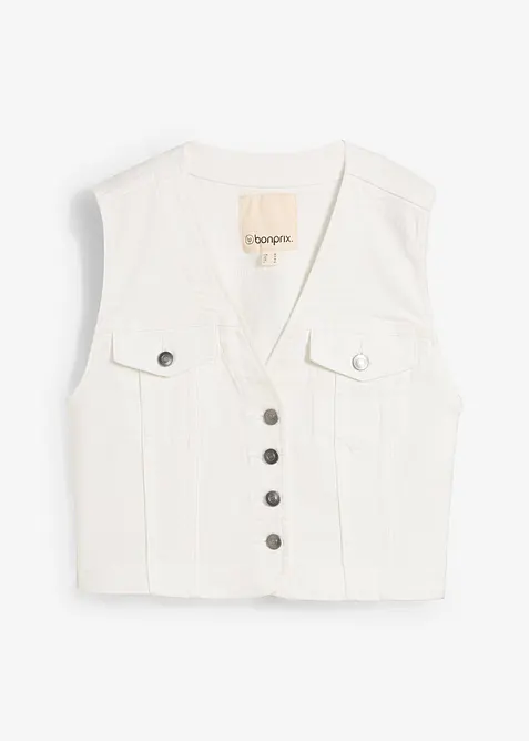 Stretchig jeansväst, bonprix