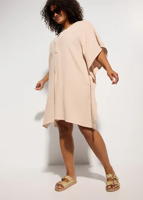 Strandtunika i muslin, bonprix