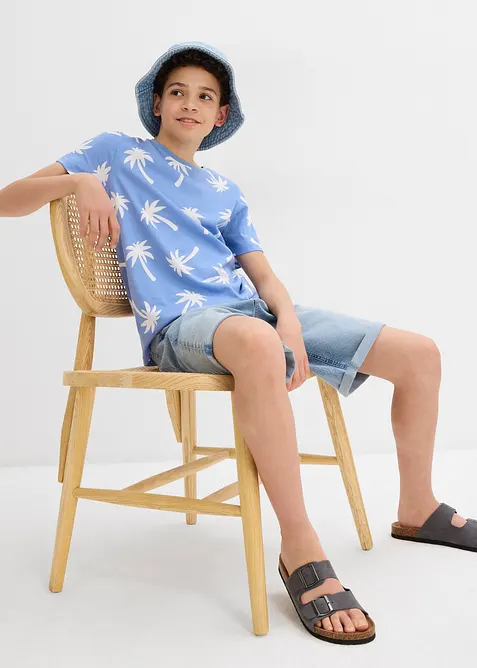 Stretchiga jeansshorts för barn, avslappnad passform, bonprix