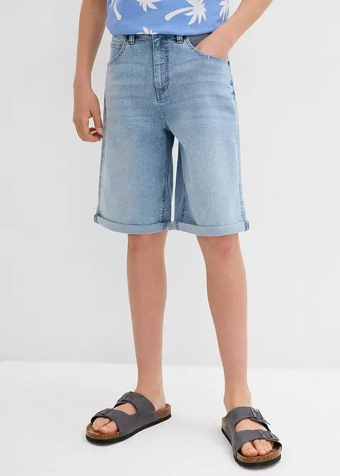 Stretchiga jeansshorts för barn, avslappnad passform, bonprix