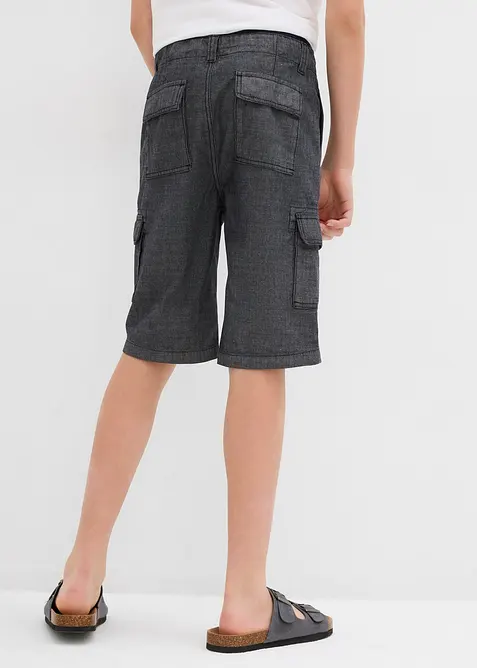 Cargoshorts i chambray f&ouml;r barn, normal passform, bonprix