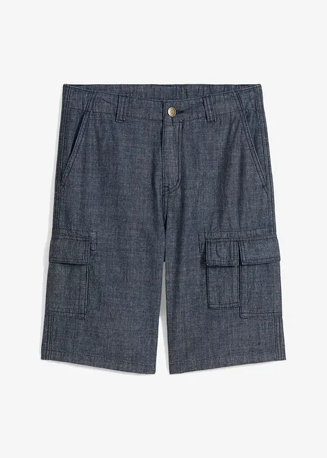 Cargoshorts i chambray för barn, normal passform, bonprix