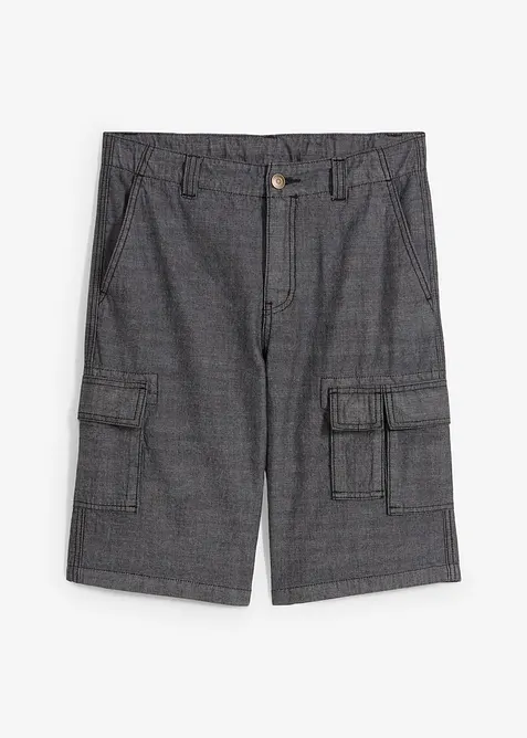 Cargoshorts i chambray f&ouml;r barn, normal passform, bonprix