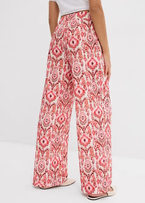 Byxa i dra p&aring;-modell av kr&auml;pp med struktur, bonprix