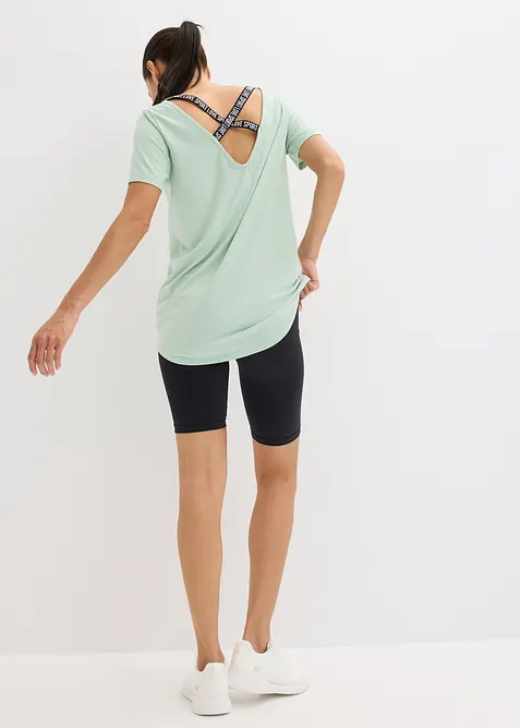 Lång sporttopp med ryggringning, bonprix